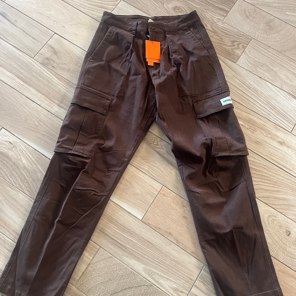 Young LA Brown Cargo Pants